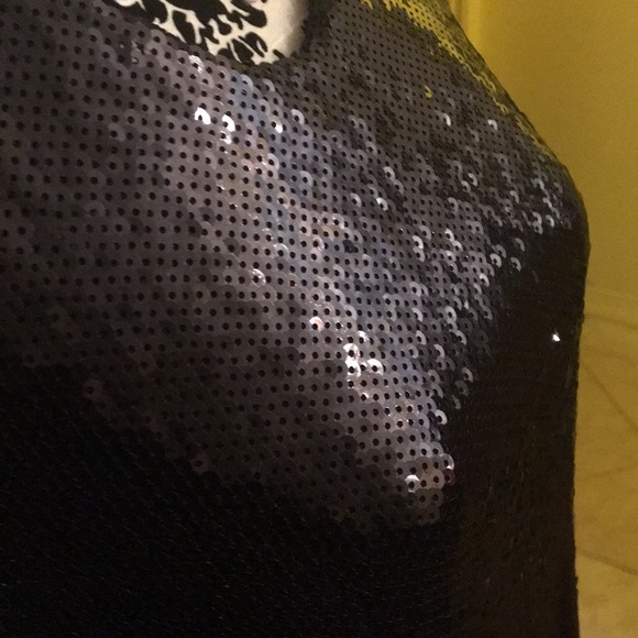 *SALE* Sinclaire 10 Black Sequin Sleeveless Dress - Picture 4 of 5